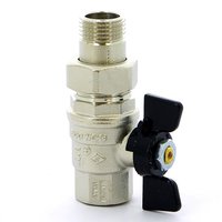 Кран Американка Н/В Ду-20 (3/4") Бабочка черн. Bugatti OREGON (322) (03220089)