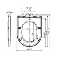 Сиденье для унитаза, Splendy, Classic, шгв 372*458*38, цвет-белый
