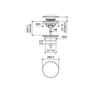 Донный клапан, Almar, для раковин, 1 1/4", цвет-High BrassBrushed PVD (ПРОДАЕТСЯ ТОЛЬКО В КОМПЛЕКТЕ С ОСНОВНЫМ ИЗДЕЛИЕМ) (Товар заказной, возврату не подлежит)