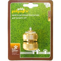 Муфта латунная ремонтная для шланга 1/2 Polyagro 7577710