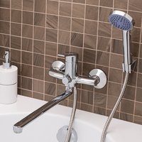 Смеситель для ванны с душем РМС SL132-006E однорычажный Хром