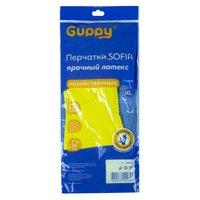 Перчатки хоз. прочный латекс, х/б напылен.,разм.XL Guppy 7000104