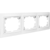 Рамка для розеток/выключателей 3 гнезда С/У. белый  Jilion 9533108