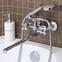 Смеситель для ванны с душем РМС SL115-140E Хром