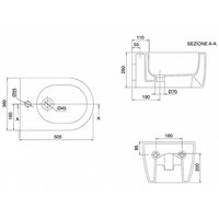 Биде, , Moon, подвесной, шгв 360*505*280, цвет-Pearl Scarabeo 5521 41