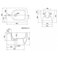 Биде, , Teorema 2.0, подвесной, шгв 360*520*310, BIOKER, цвет-Lava Scarabeo 5127 37 BK