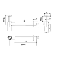 Сифон, , бутылочный, цвет-Nickel Brushed Almar E096002.NB