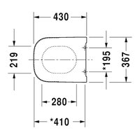 Сиденье для унитаза, Duravit, Happy D.2, шгв 355*410*30, цвет-белый (ПРОДАЕТСЯ ТОЛЬКО В КОМПЛЕКТЕ С ОСНОВНЫМ ИЗДЕЛИЕМ)