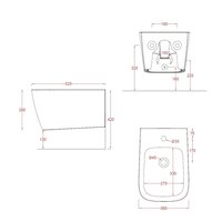 Биде, , A16, подвесной, шгв 360*525*290, цвет-blue avio Artceram ASB001 38 00