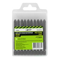 10 шт./пласт.коробка., Бита DELUXE, PH 2х70 мм, S2+Bronze, Pobedit Pobedit 2616723