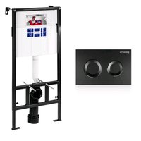 Инсталляция, , Sava Fix Slim, для унитаза, шгв 520*200*1136, цвет клавиши-чёрный матовый Bettoserb SET40006467