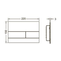 Клавиша смыва, TECE TECEsquare II для унитаза шгв 220*3*150 цвет-PVD Brushed Nickel ( с покрытием против отпечатков пальцев ) 9240843