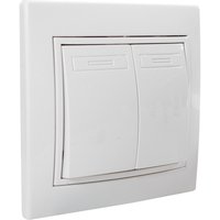 Выключатель двухклавишный С/У. белый Jilion 9533136