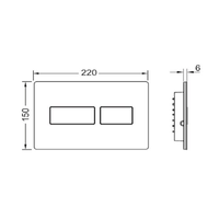Клавиша смыва, TECE, TECEsolid, для унитаза, шгв 220*6*150, цвет-белый глянцевый