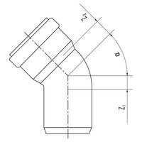 Отвод диам. 110 на 30°(11231351001)