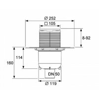 Трап, TECE, Drainpoint S 130, шд 252*252, нержавеющая полированная сталь