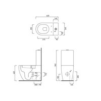 Унитаз, , Smile Mini, напольный, шгв 340*620*420, цвет-Basalto Cielo SMVMR BA