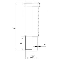Патрубок компенсационный ПП для внутр. канализации HTL 110 мм, Ger