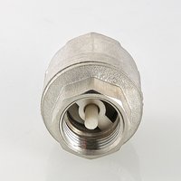 Обратный клапан Ду-20 (3/4") пружинный с пластиковой тарелкой, Никель, Valtec