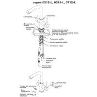 Кран комбинированный Atoll NKD0212ST-L матовый никель (Satin Nickel)