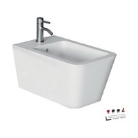 Биде, , Hide, подвесной, шгв 350*550*285, Aliglaze+, с набором для крепления, цвет-белый матовый Alice 31220109SET