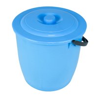 Ведро Guppy 13 л с крышкой "Крепыш", синее Россия 9101130