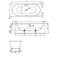 Ванна, Bette, BetteStarlet Spirit, шгв 1800*800*420, цвет-белый