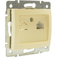 Интернет розетка RJ45 С/У. бежевый Jilion 9533193