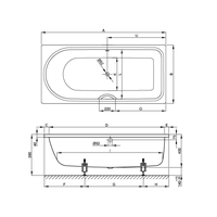 Ванна, Bette BetteOcean шгв 1700*750*450 цвет-белый 8854000