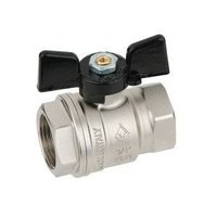 Кран шаровый В/В Ду-20 (3/4") бабочка черн. Bugatti NEW JERSEY (912)