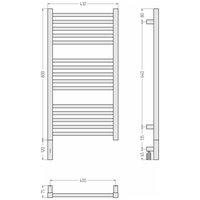 Полотенцесушитель, , Модус 3.1, шгв 430*75*920, нижнее слева, МЭМ, цвет-шампань Сунержа 020-5900-8040