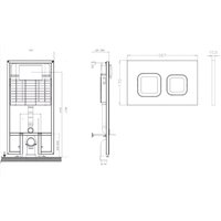 Инсталляция, , Sava Fix Slim, для унитаза, шгв 520*200*1136, цвет клавиши-хром матовый Bettoserb SET40006472