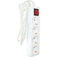 Удлинитель U-4g-5m-Z-V-c с 4 евророзетками (с/з, с/в) 5м, SIMPLE POWER Jilion 9534067