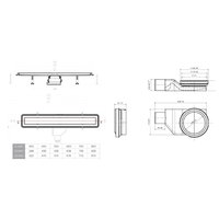 Душевой лоток, , Premium, шдв 136*750*117, цвет-хром матовый Bettoserb 13100005