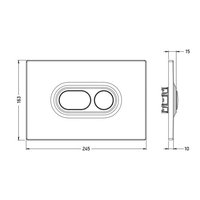 Клавиша смыва, Artceram Atelier для унитаза шгв 245*15*163 цвет-черный матовый 70200017