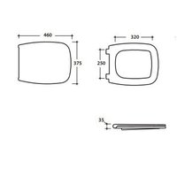 Сиденье для унитаза, Globo, DAILY, шг 375*460, цвет-белый