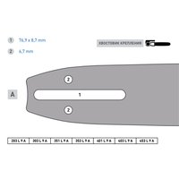 Шина направляющая Rancher 403 L 9 A (40 см; 1.3 мм; 3/8") для цепных пил Rezer 04.001.00004