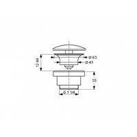 Донный клапан, Scarabeo, для раковин, 1 1/4", цвет-хром/Sand matt