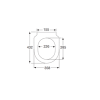 Сиденье для унитаза, Villeroy&Boch, Subway, шг 358*432, цвет-белый