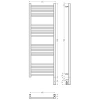 Полотенцесушитель, Сунержа Богема 3.0 прямая шгв 432*75*1324 справа МЭМ цвет-без покрытия 0058051240