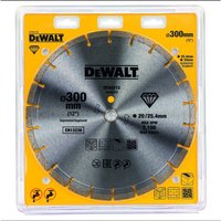 Алмазный круг сегментный универсальный DEWALT DT40212 300 x 25.4 (кольцо 20 мм в комплекте) DT40212-QZ