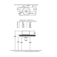 Раковина, Globo, FORTY3, шгв 350*350*160, отверстия для смесителя-отсутствуют, CERASLIDE, BATAFORM, цвет-белый
