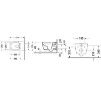 Унитаз, Duravit, ME by Starck, подвесной, шгв 370*570*355, цвет-белый