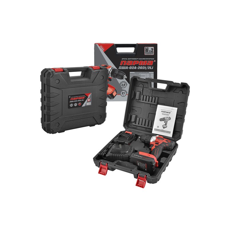 Дрель-шуруповерт аккумуляторная Парма ДША-02А-2021/2Li 02.021.00011