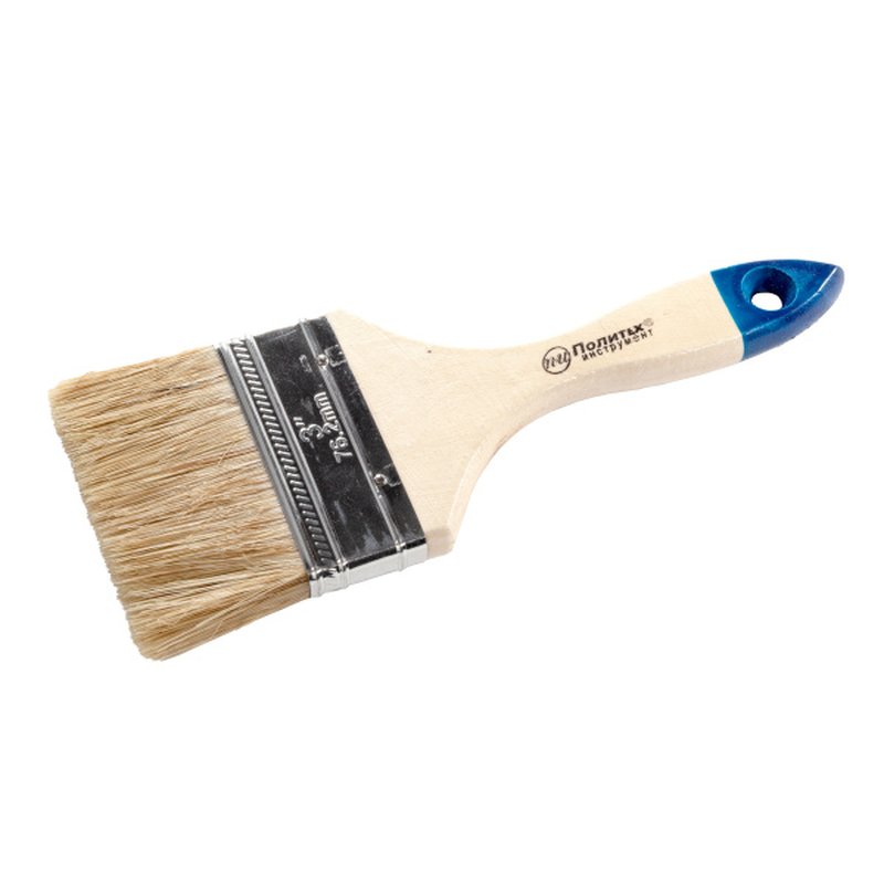 Кисть-флейц, светл.щетина 3,0" (75 мм) СТАНДАРТ Политех Инструмент Инструмент 1501030