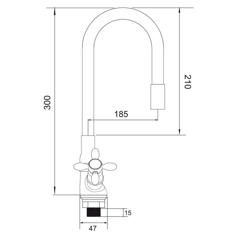 Смеситель для кухни BOOU BA5318-1F-E351A-B702 с гибким изливом Латунь Белый