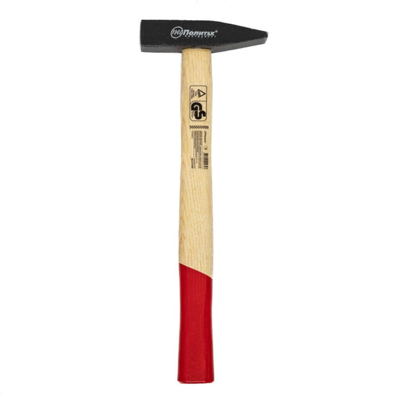 Молоток слесарный 400 г, квадратный боек, деревянная рукоятка, Политех Политех Инструмент Инструмент 2535040