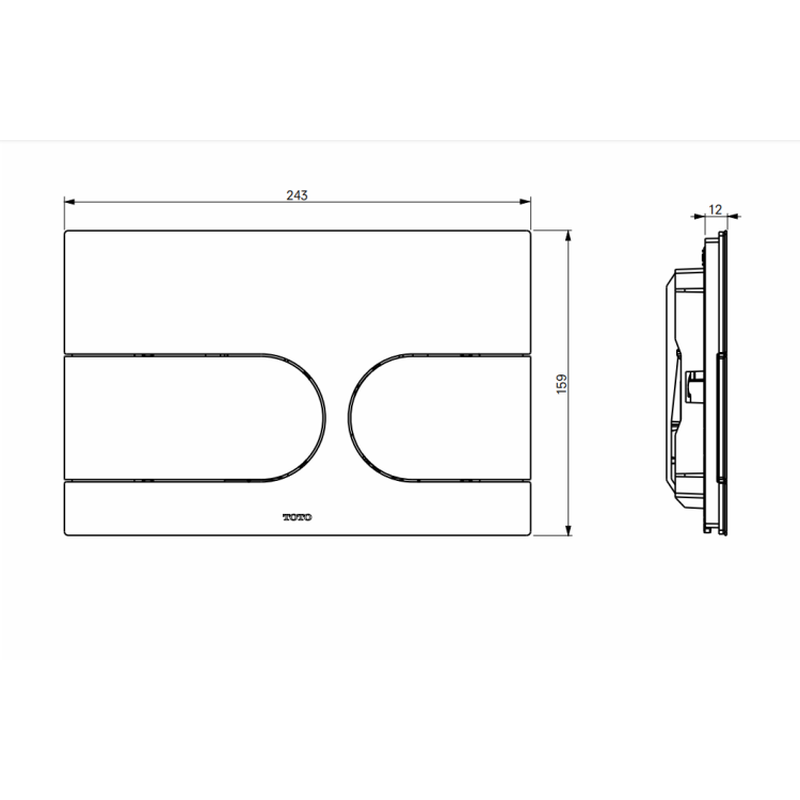 Клавиша смыва, TOTO, WASHLET®, для унитаза, шгв 243*12*159, цвет-сталь (ПРОДАЕТСЯ ТОЛЬКО В КОМПЛЕКТЕ С ОСНОВНЫМ ИЗДЕЛИЕМ)
