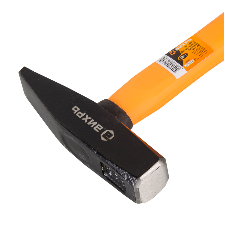 Молоток 400гр. Квадратный боёк, фиберглассовая двухкомпонентная ручка, Вихрь 73/6/8/5