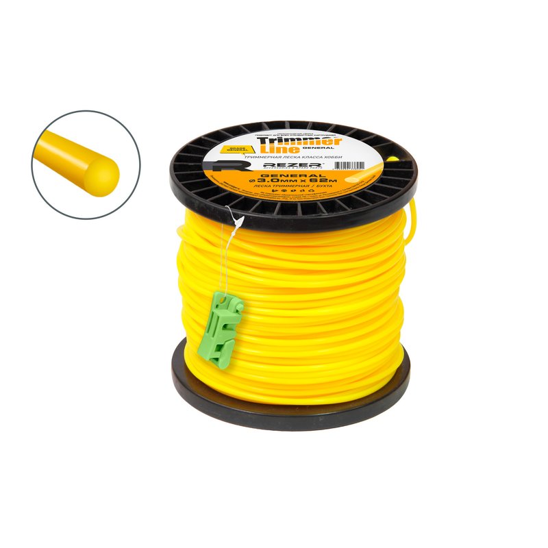 Леска GENERAL 3 мм, 62 м, круглое сечение Rezer 03.007.00063